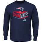 Men's New England Patriots 2017 Afc Champions Destiny Drive Tee, Size: Medium, Blue (navy)