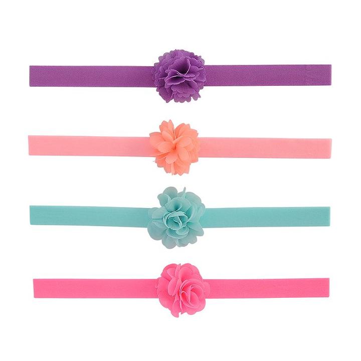 Baby Girl Carter's 4-pk. Rosette Head Wrap Set, Size: 0-6 Months, Ovrfl Oth