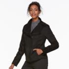 Women's Chaps Faux-suede Jacket, Size: Xl, Black