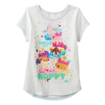 Girls 4-6x Num Noms Glitter Scented Tee, Size: 4, Natural