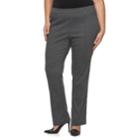 Plus Size Napa Valley Slimming Solution Straight-leg Dress Pants, Women's, Size: 16 W, Grey