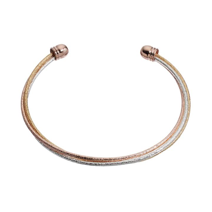 Lc Lauren Conrad Runway Collection Tri Tone Textured Cuff Bracelet, Women's, Multicolor