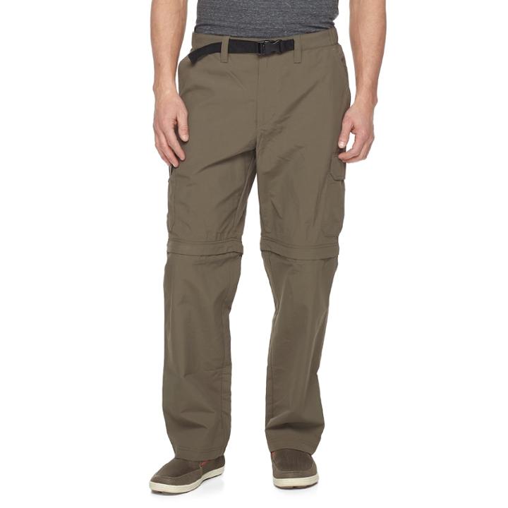 Men's Croft & Barrow&reg; Classic-fit Performance Stretch Belted Convertible Cargo Pants, Size: 40x32, Brown