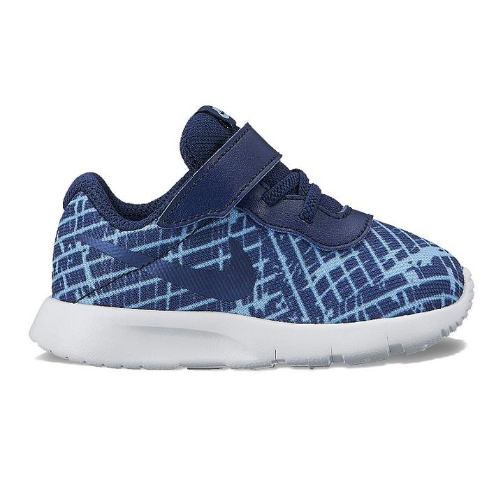 Nike Tanjun Print Toddler Boys' Shoes, Size: 7 T, Blue