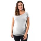 Plus Size Maternity Pip & Vine By Rosie Pope Ruched Tee, Women's, Size: 2x-mat, Grey