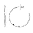 Napier Textured Bump Hoop Earrings, Women's, Silver