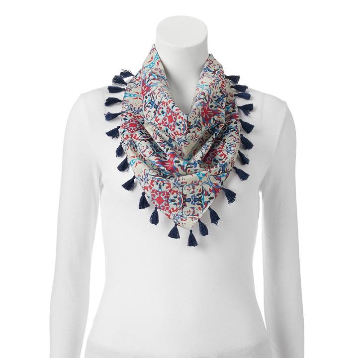 Mudd&reg; Bandana Tassel Square Scarf, Women's, Ovrfl Oth