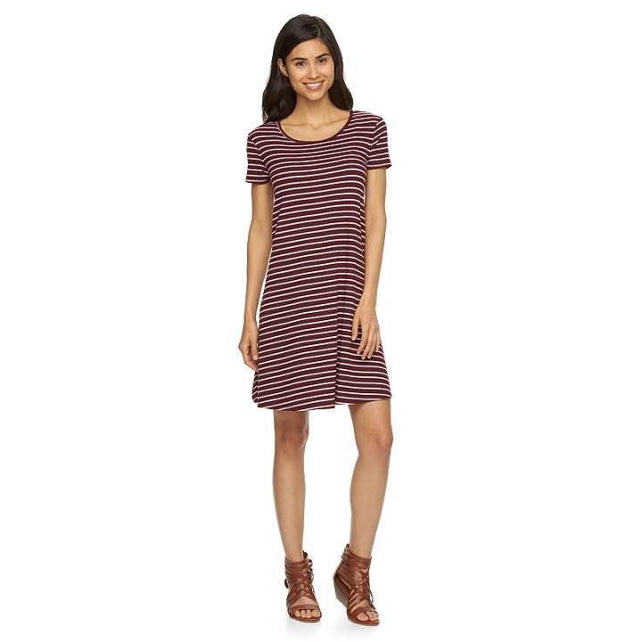 Juniors' Fire La Ribbed Swing Dress, Girl's, Size: Xs, Red Other