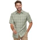 Men's Haggar Classic-fit Microfiber Button-down Shirt, Size: Xl, Green