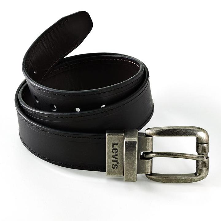 Levi's 28-mm Reversible Faux-leather Belt, Boy's, Size: Large, Black