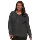 Plus Size Women's Croft & Barrow&reg; Chevron Ottoman Jacket, Size: 3xl, Dark Grey