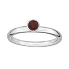 Stacks And Stones Sterling Silver Garnet Stack Ring, Women's, Size: 5, Red