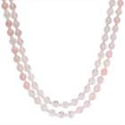 Sterling Silver Rose Quartz Bead Necklace, Women's, Size: 20, Pink