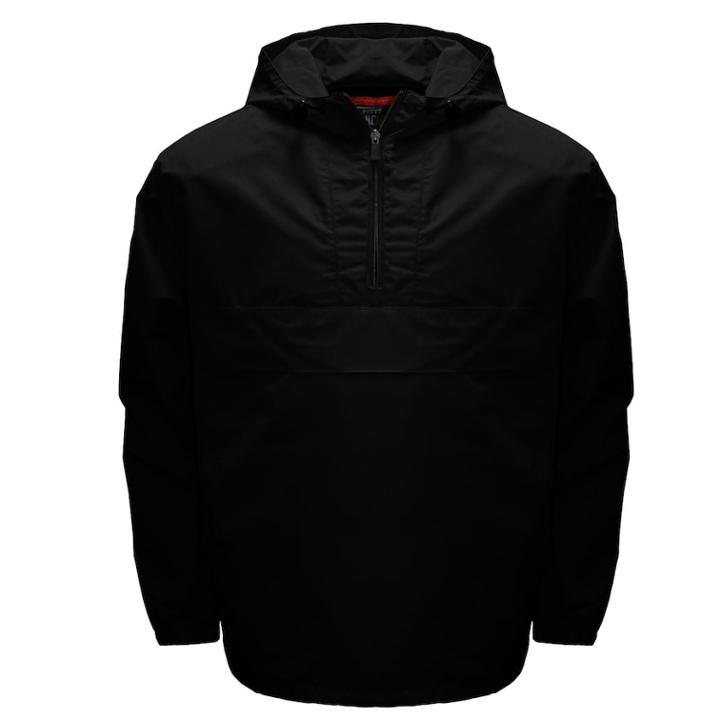 Men's Franchise Club Swift Anorak Quarter-zip Pullover Jacket, Size: Xxl, Black