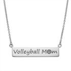 Sterling Silver Volleyball Mom Bar Necklace, Women's, Size: 16, Grey