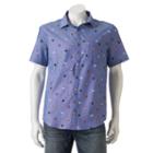 Men's Super Mario Bros. Button-down Shirt, Size: Xl, Blue