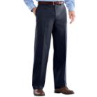 Men's Croft & Barrow&reg; Easy-care Stretch Classic-fit Flat-front Pants, Size: 31x30, Blue (navy)