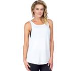 Women's Pl Movement By Pink Lotus Ladder Low Back Yoga Tank, Size: Medium, White Oth