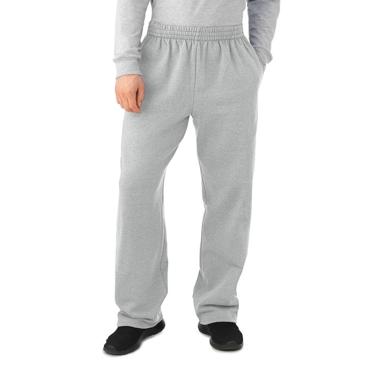 Men's Fruit Of The Loom Signature Fleece Active Pants, Size: Medium, Grey Other