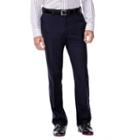 Men's Haggar Eclo Stria Classic-fit Flat-front Dress Pants, Size: 44x30, Blue