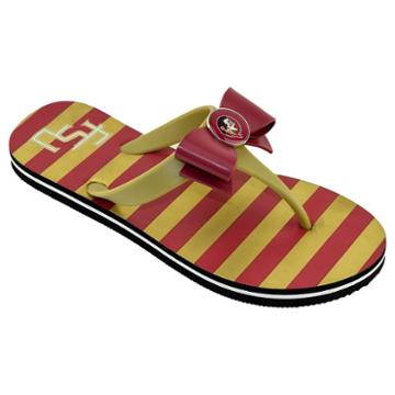 Women's College Edition Florida State Seminoles Bow Flip-flops, Size: Small, Gold