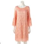 Women's Ronni Nicole Scalloped Lace Shift Dress, Size: 6, Orange Oth