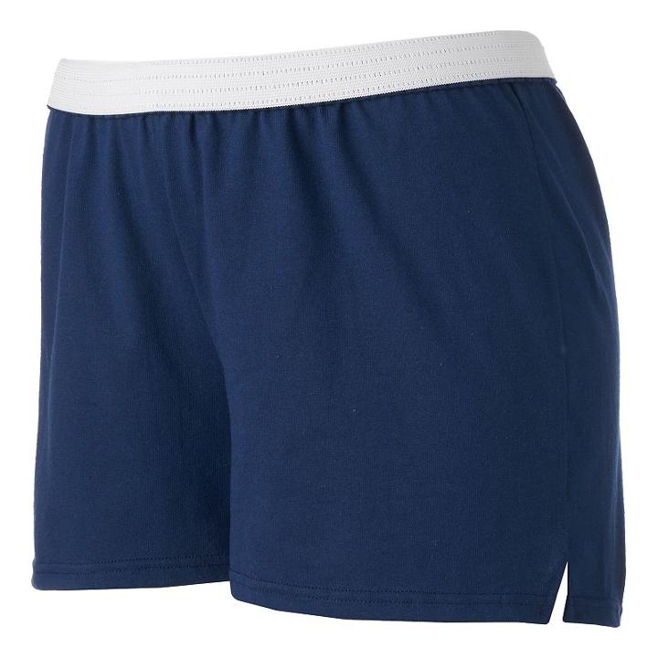 Juniors' Plus Size Soffe Curves Classic Shorts, Teens, Size: 1xl, Blue (navy)