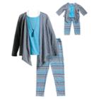 Girls 4-14 Dollie & Me Cardigan, Tank Top & Leggings Set, Size: 12, Ovrfl Oth
