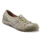 Skechers Relaxed Fit Breathe Easy Pretty Lady Women's Slip-on Shoes, Girl's, Size: 6.5, Beig/green (beig/khaki)
