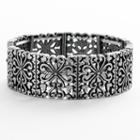 Mudd&reg; Heart Filigree Stretch Bracelet, Women's, Grey