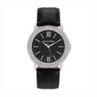 Journee Collection Women's Crystal Watch, Black