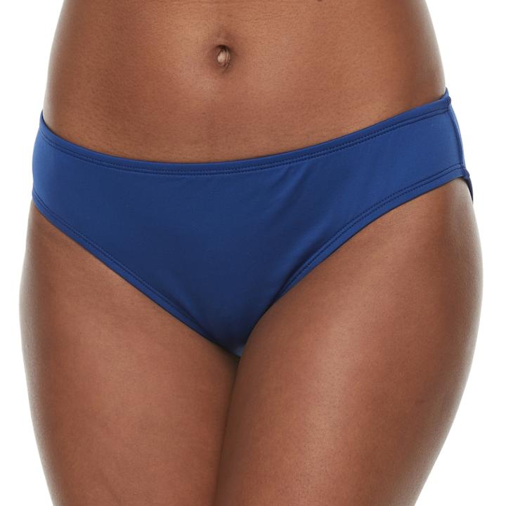 Women's Apt. 9&reg; Cinch-back Bikini Bottoms, Size: Large, Dark Blue