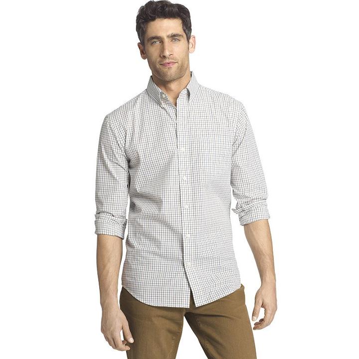 Big & Tall Arrow Hamilton Classic-fit Plaid Poplin Button-down Shirt, Men's, Size: 4xb, Med Green