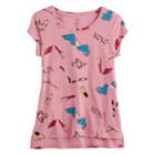 Girls 7-16 & Plus Size So&reg; Vented Hem Core Tee, Size: 10, Light Pink