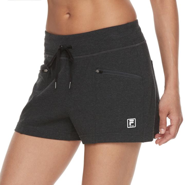 Women's Fila Sport&reg; Zip Pocket Drawstring Shorts, Size: Xs, Light Grey