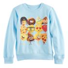 Girls 7-16 Emoji Movie Graphic Pullover Sweatshirt, Size: Xl, Light Blue