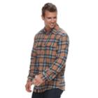 Men's Sonoma Goods For Life&trade; Modern-fit Plaid Flannel Button-down Shirt, Size: Xl, Med Beige