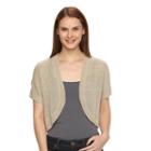 Women's Croft & Barrow&reg; Solid Textured Shrug, Size: Xl, Lt Beige