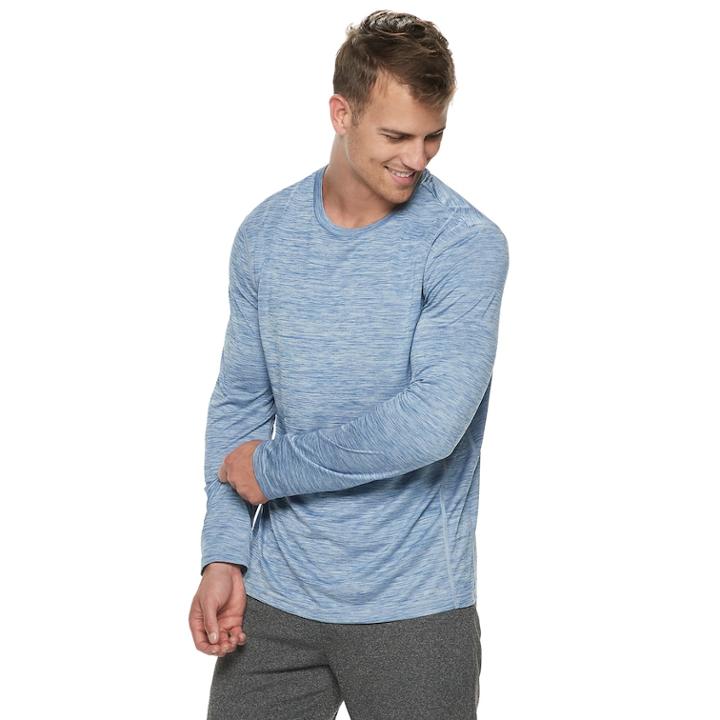 Men's Tek Gear&reg; Drytek Space-dye Tee, Size: Xl, Dark Blue