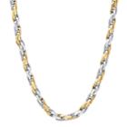 Men's Two Tone Stainless Steel Rope Chain Necklace - 24 In, Size: 24, Silver