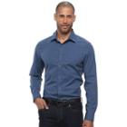Men's Apt. 9&reg; Slim-fit Stretch Button-down Shirt, Size: Xxl, Dark Blue