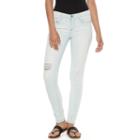 Juniors' Mudd&reg; Ripped Skinny Jeans, Teens, Size: 9, Light Blue