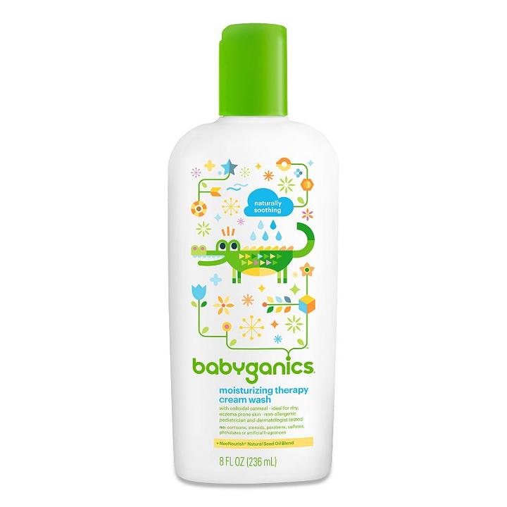 Babyganics 8-oz. Fragrance-free Moisturizing Skin Therapy Wash, White