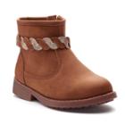 Oshkosh B'gosh&reg; Chains Toddler Girls' Ankle Boots, Size: 9 T, Brown