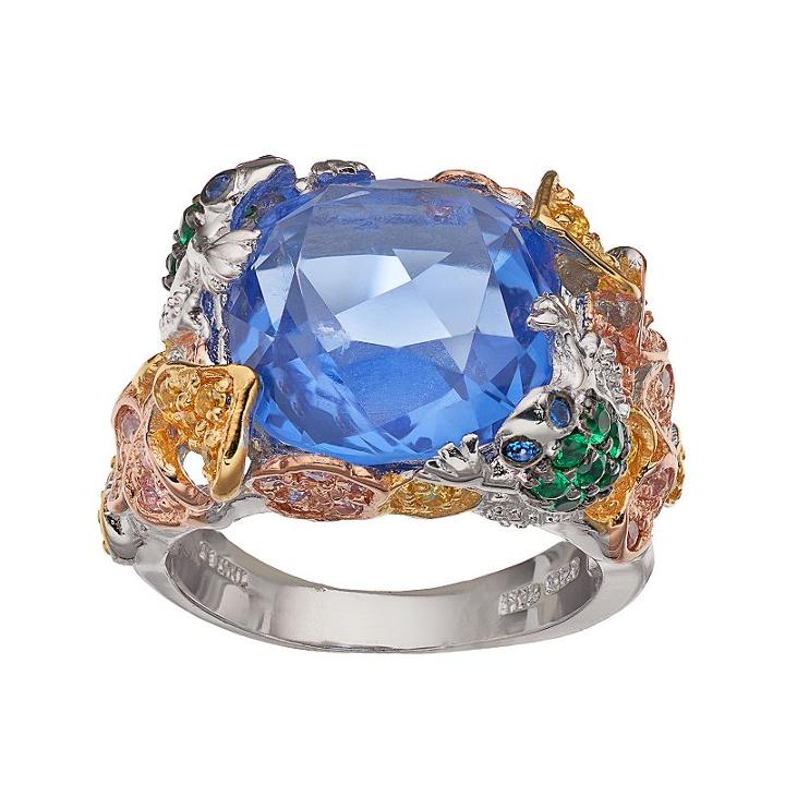 Sophie Miller Sterling Silver Gemstone Cocktail Ring, Women's, Size: 6, Multicolor