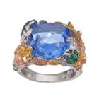 Sophie Miller Sterling Silver Gemstone Cocktail Ring, Women's, Size: 6, Multicolor