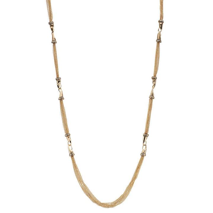 Dana Buchman Long Chain Link Station Necklace, Women's, Gold