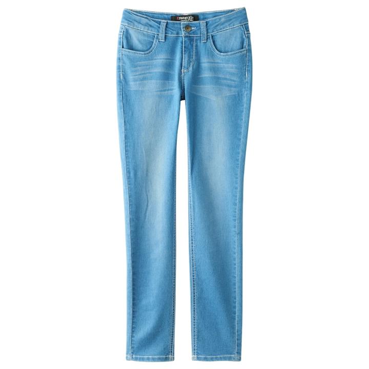 Girls 7-16 Freestyle Revolution Stretch Skinny Jeans, Size: 10, Blue (navy)