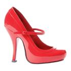 Patent Mary Jane Costume Heels - Adult, Size: 7, Red