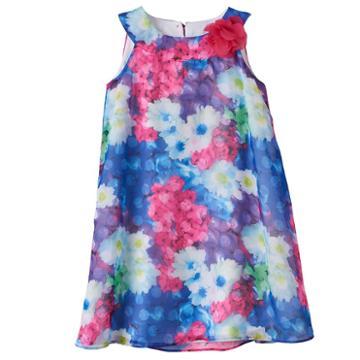 Toddler Girl Lavender By Us Angels Floral Trapeze Dress, Size: 4t, Ovrfl Oth